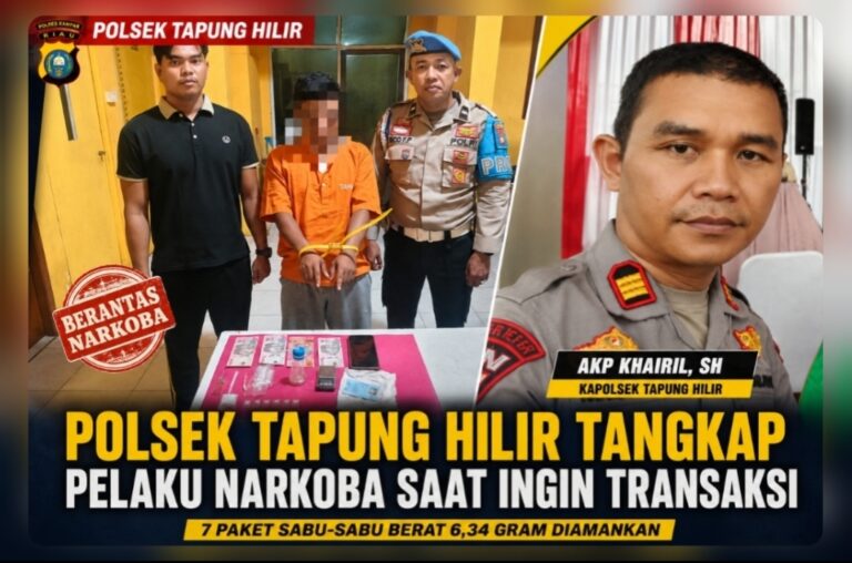 Diduga Hendak Bertransaksi Sabu, Pria di Kota Garo Diciduk Tim Opsnal Polsek Tapung Hilir