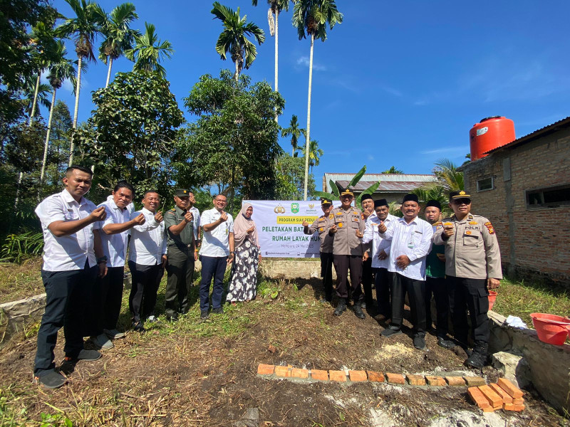 Kembali, Polres Siak Gelar Peletakan Batu Pertama Program Bedah Rumah Presisi