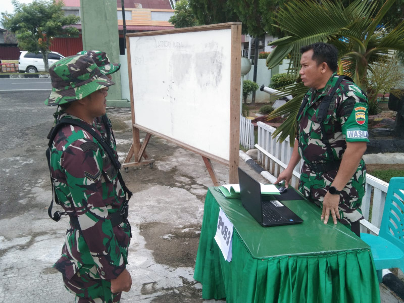 Ukur Pencapaian Kemampuan, Kodim 0302 /Inhu Gelar Latorjab Intelijen BPKJ 5-7 Tahun 2023