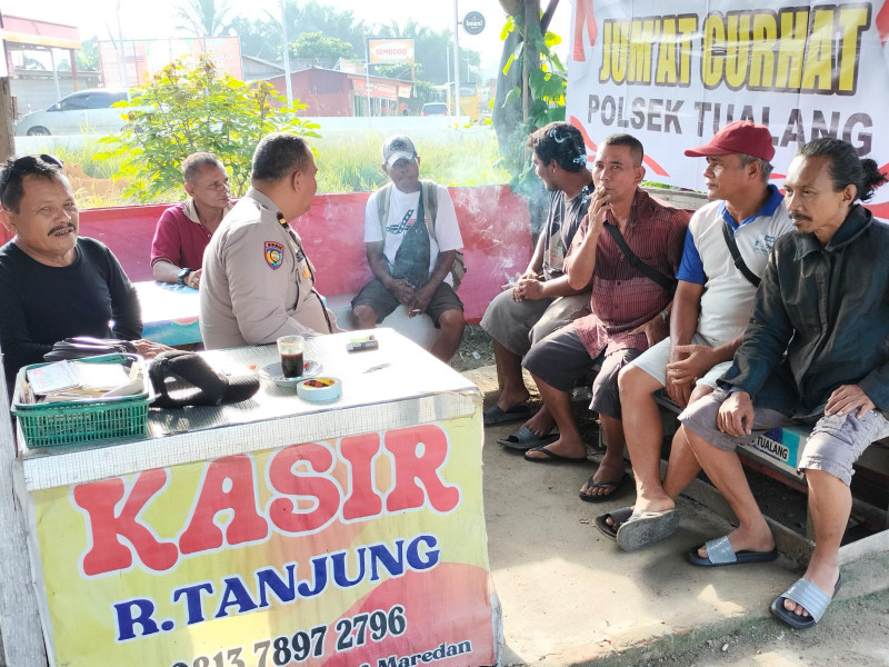 Jumat Curhat Polsek Tualang, Keluhan  Masyarakat Maraknya Warung Remang-remang Tutup Tengah Malam