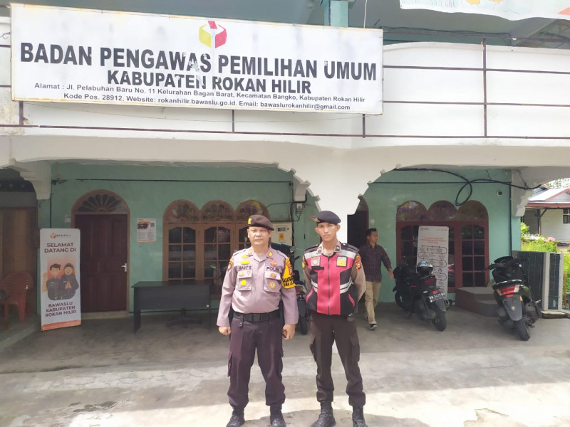 Harkamtibmas Jelang Pemilu, OMB Polres Rohil Intensifkan Pengamanan dan Patroli ke DPRD