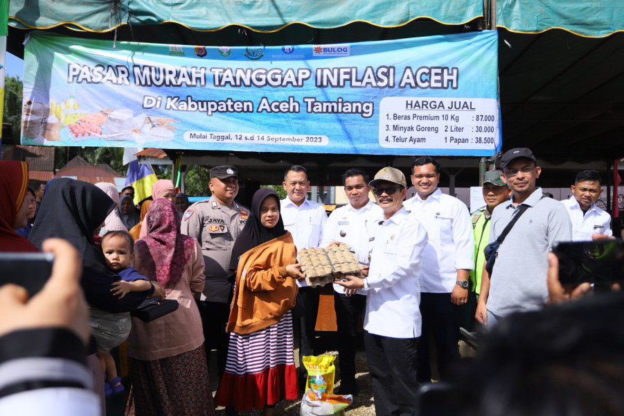 Disperindag Aceh Bersama Pemkab Aceh Tamiang Gelar Pasar Murah Tanggap Inflasi Aceh