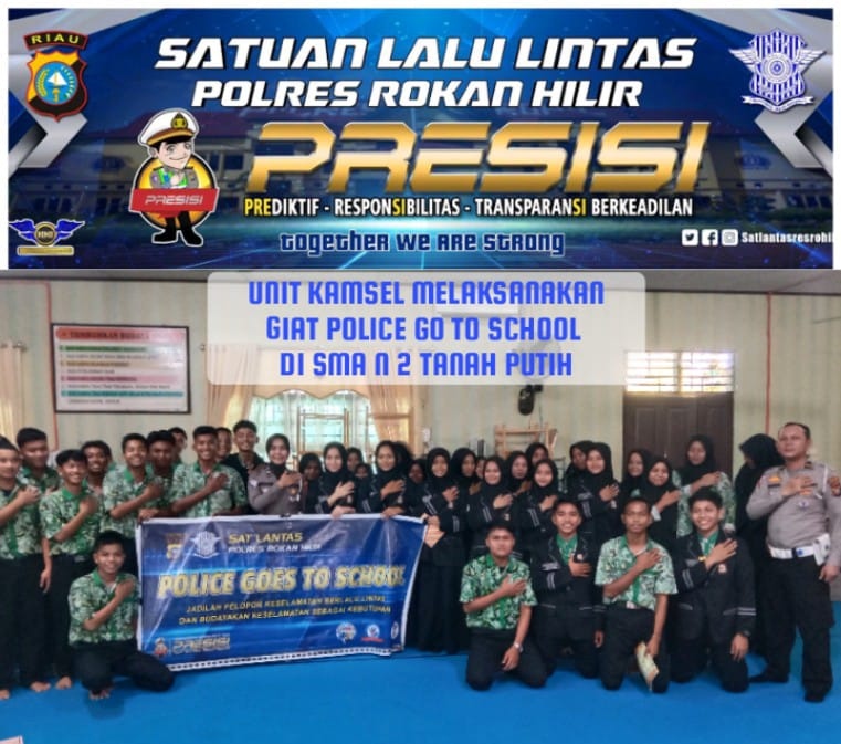 Satlantas Polres Rohil Laksanakan Police Goes To School di SMAN 2