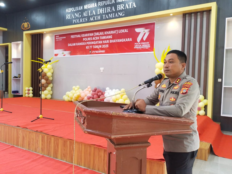 Jelang HUT Bhayangkara ke 77, Polres Aceh Tamiang Gelar Lomba Festival Kearifan Lokal