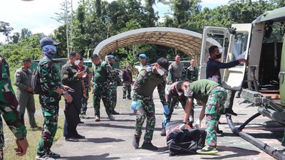 TNI Berhasil Temukan Pratu F, Prajurit ke-5 yang Tewas Ditembak KKB