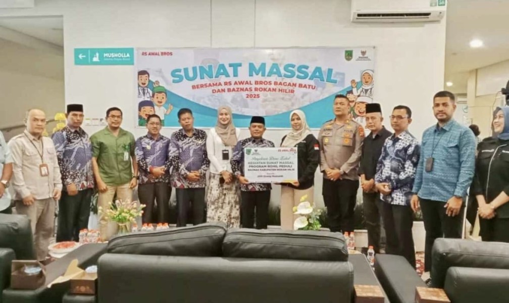 200 Anak Ikuti Sunat Massal Bersama RS Awal Bros dan Baznas Rohil