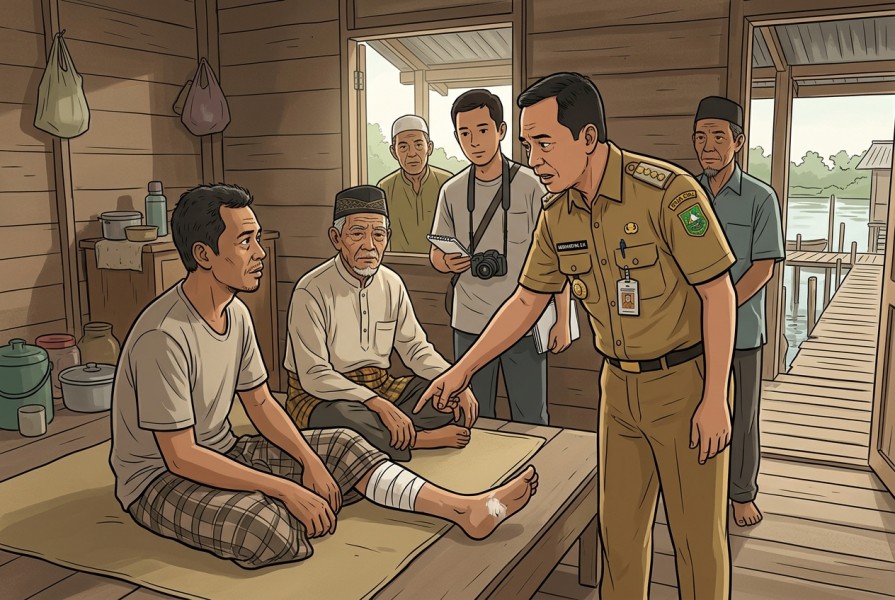 Buaya Muara Terkam Warga Renak Dungun di Sungai Sendewo Meranti