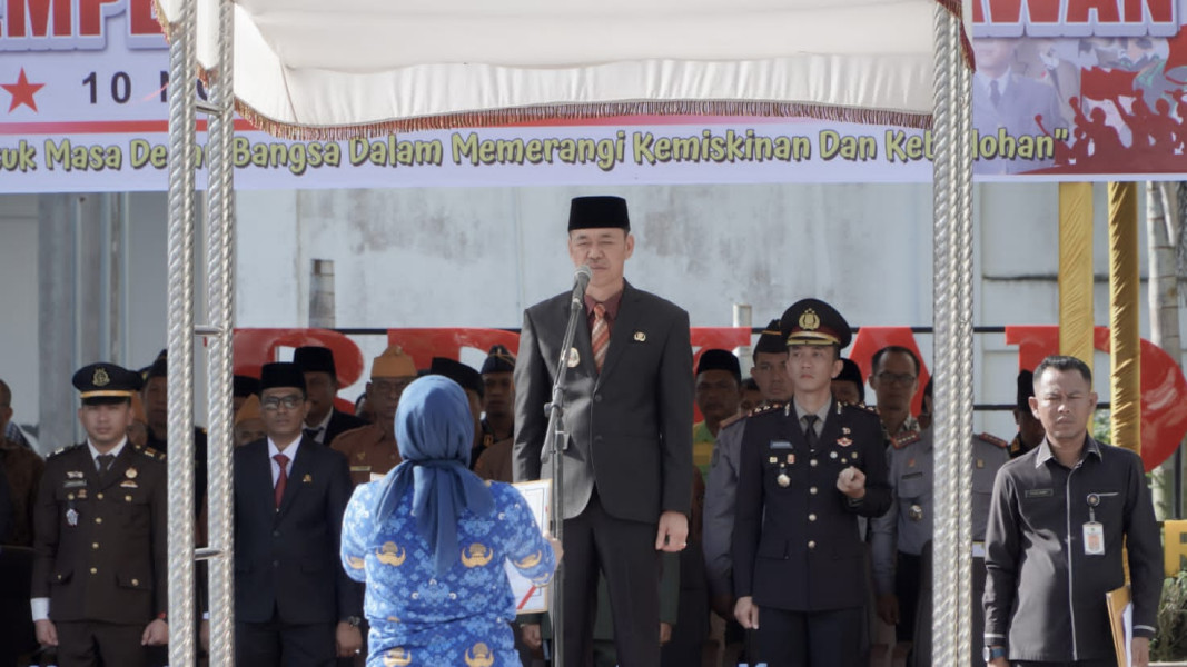 Kapolres Rohil Hadiri Upacara Peringatan Hari Pahlawan Tahun 2023 Tingkat Kabupaten