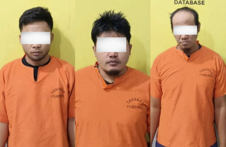 Sat Res Narkoba Polres Rohil Gerebek Sebuah Rumah di Bagan Sinembah, 3 Orang dan 18 Paket BB Sabu Diamankan