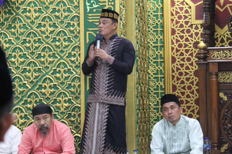 Tarawih Perdana, Warga Binaan Lapas Pekanbaru Berbondong-Bondong Makmurkan Masjid