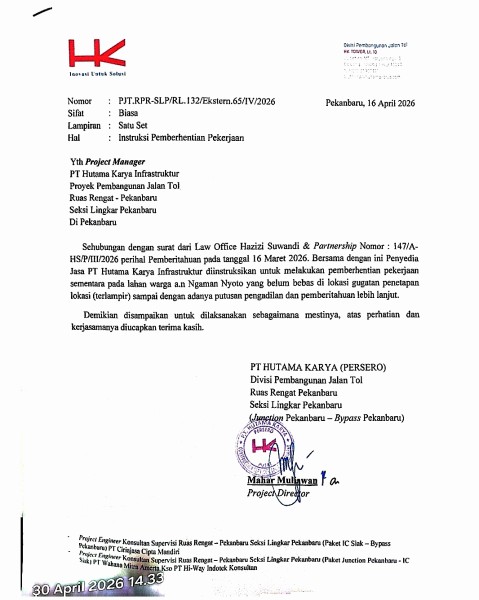 Pengawasan Publik Membuahkan Hasil: Pekerjaan Tol di Lahan Warga yang Belum Bebas Akhirnya Dihentikan