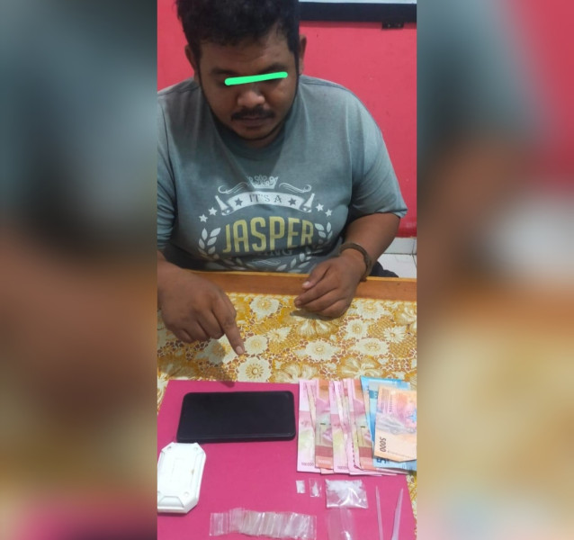 Tim Unit Reskrim Polsek Sungai Apit Kembali Amankan Satu Orang Pria Diduga Pelaku Penyalahgunaan Narkotika