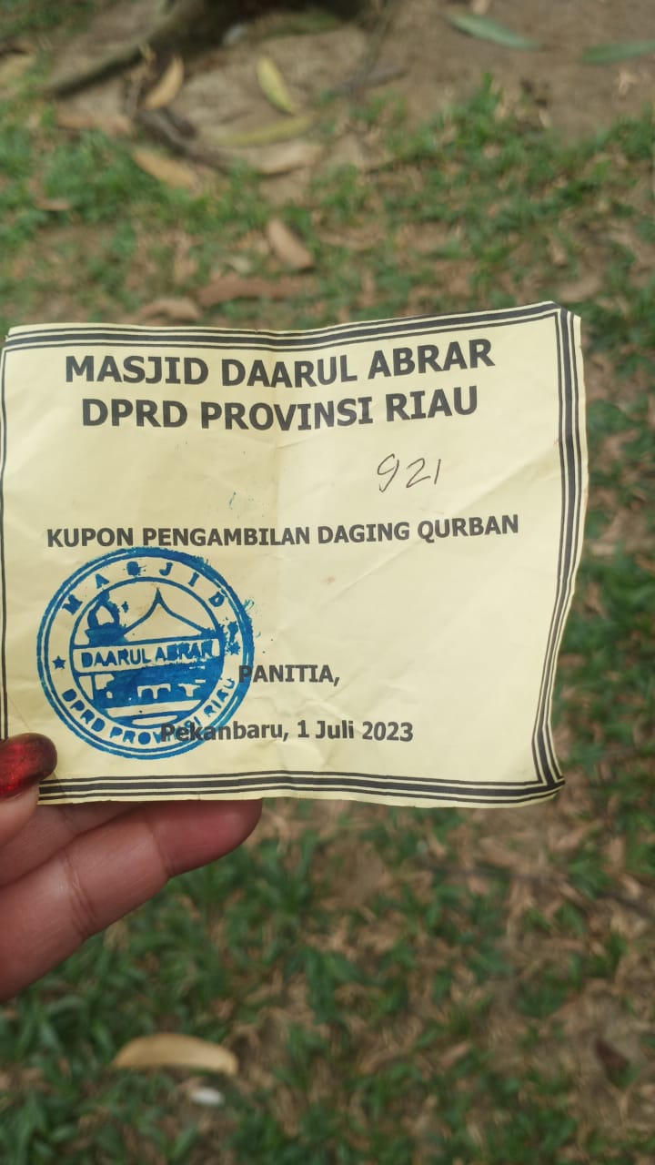 Gawat!!! Ada Kupon Palsu di Acara Pembagian Daging Qurban Idul Adha DPRD Riau