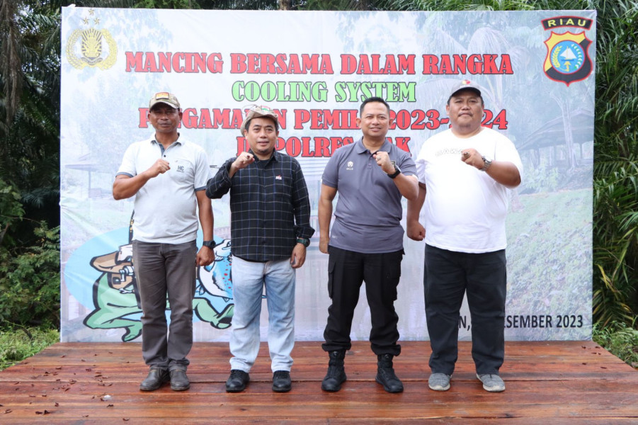 Terus Berupaya Cooling System Menjelang Pemilu 2024, Kapolres Siak AKBP Asep Sujarwadi Gelar Mancing Bersama