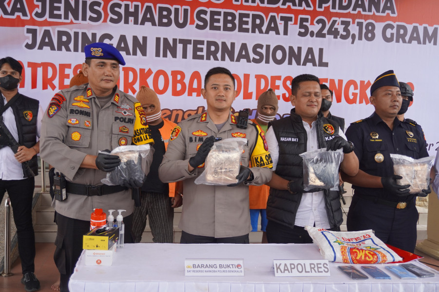 Dalam Rangka OMB LK 2023 2024 : Polres Bengkalis Tangkap Sabu Sebanyak 5KG Jaringan Internasional