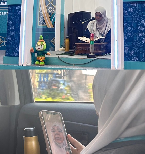 Momen Haru! Bunga Indah Mutika Video Call Sang Ibu Sebelum Tampil di MTQN Semarang