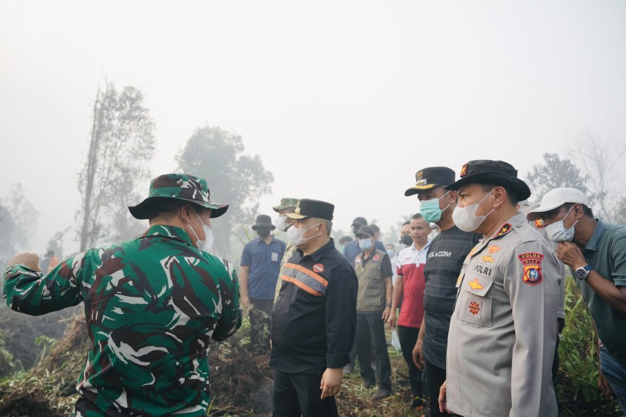 Pastikan Pemadaman Maksimal, Plt Gubri dan Forkopimda Riau Turun ke Lokasi Karhutla