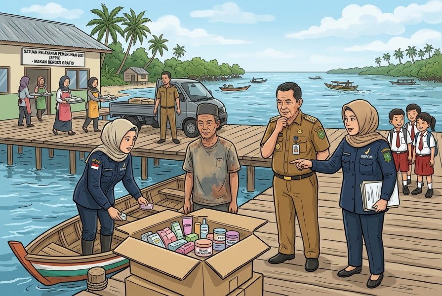 Antisipasi Jalur Perairan, BBPOM Pekanbaru Awasi Kosmetik Ilegal Meranti