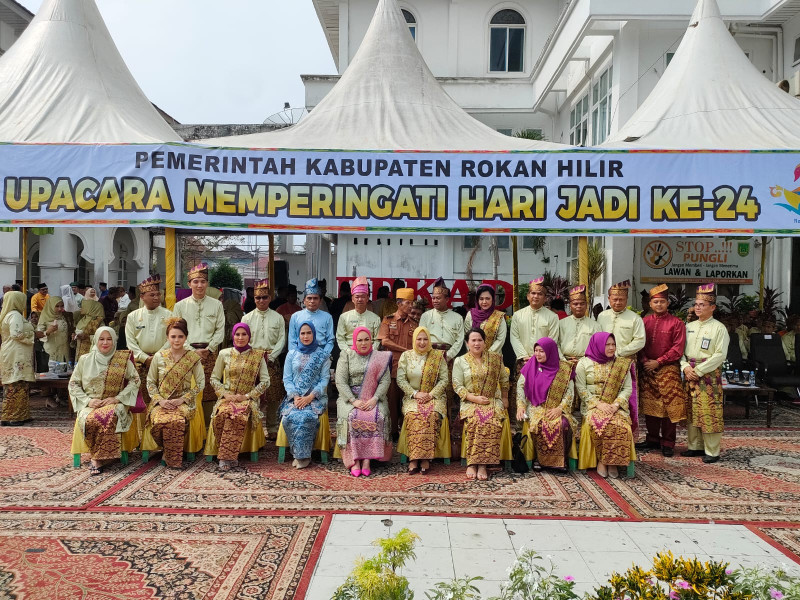 Polres Rohil Hadiri Upacara Peringatan Hari Jadi ke 24 Kabupaten Rokan Hilir