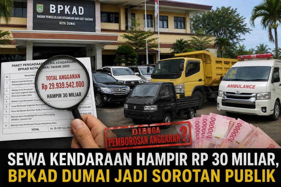 Anggaran Jumbo Rp30 Miliar BPKAD Dumai Hanya untuk Rental Mobil, Publik Endus Pemborosan