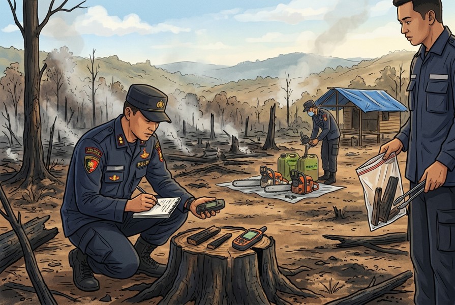 Bakar Hutan di Rokan Hulu, Pria Berinisial JP Ditetapkan Tersangka