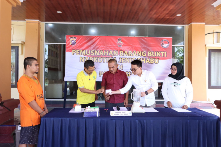 Satres Narkoba Polres Siak Kembali Gelar Pemusnahan Barang Bukti