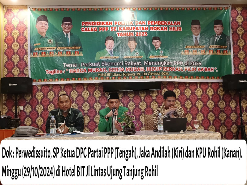Persiapan Pembekalan Pengetahuan  Caleg Se-Kab Rohil, Ini yang Dilakukan Perwedissuito SP Ketua DPC PPP