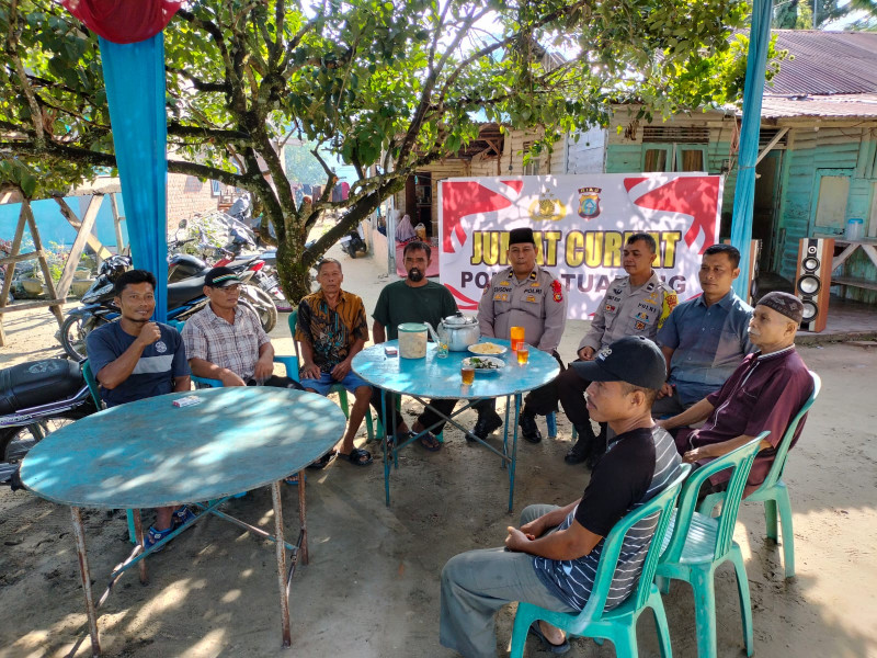 Polsek Tualang Serap Aduan Masyarakat Pada Saat Pelaksanaan Jumat Curhat