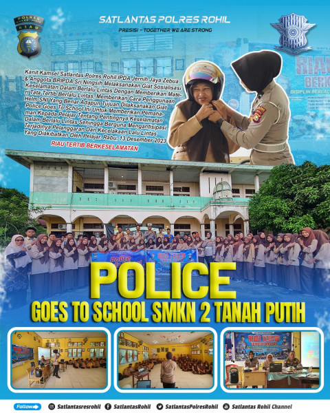 SMKN 2 Tanah Putih Terima Sosialisasi Police Goes To School Dari Satlantas Polres Rohil