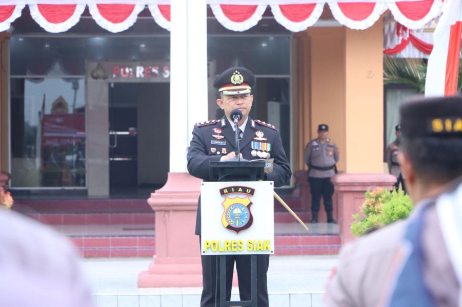 Polres Siak Gelar Upacara Peringatan HUT RI Ke - 78