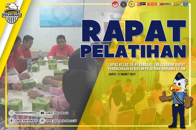 Wujud Pemenuhan Hak Pelatihan Kemandirian WBP, Lapas Pekanbaru Gelar Rapat Perencanaan
