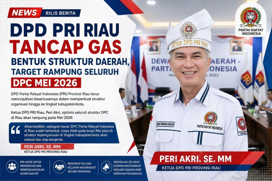Percepat Konsolidasi, DPD PRI Riau Targetkan Rampungkan Struktur Kabupaten/Kota pada Mei 2026