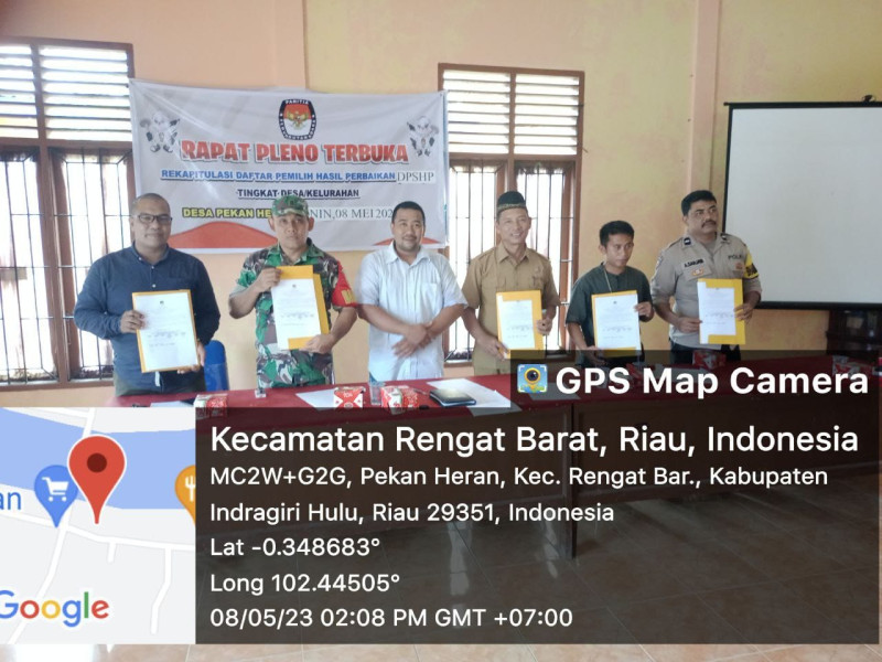 Babinsa Menghadiri Rapat Pleno Terbuka Rekapitulasi DPHP Tingkat Desa