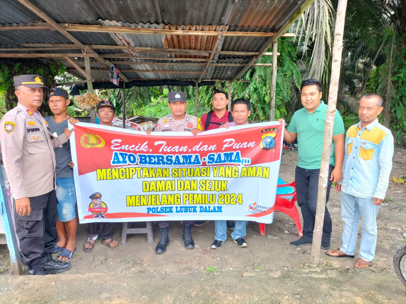Polsek Lubuk Dalam Sambangi Masayarakat Sampai Pelosok Dusun Ciptakan Pemilu 2024 Aman dan Damai