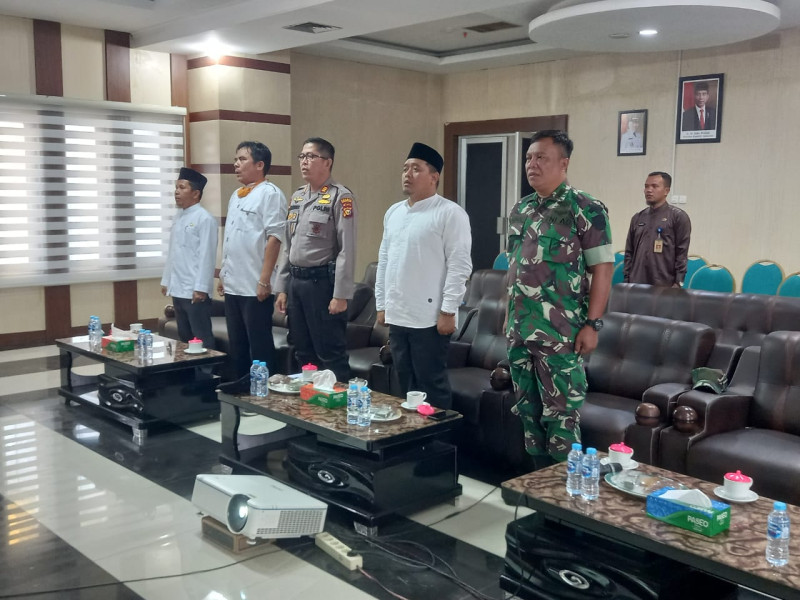 Kasdim 0302/Inhu Mewakili Dandim 0302/Inhu Hadiri Penganugerahan Pemberian 10 Juta Bendera Secara Zoom Meting