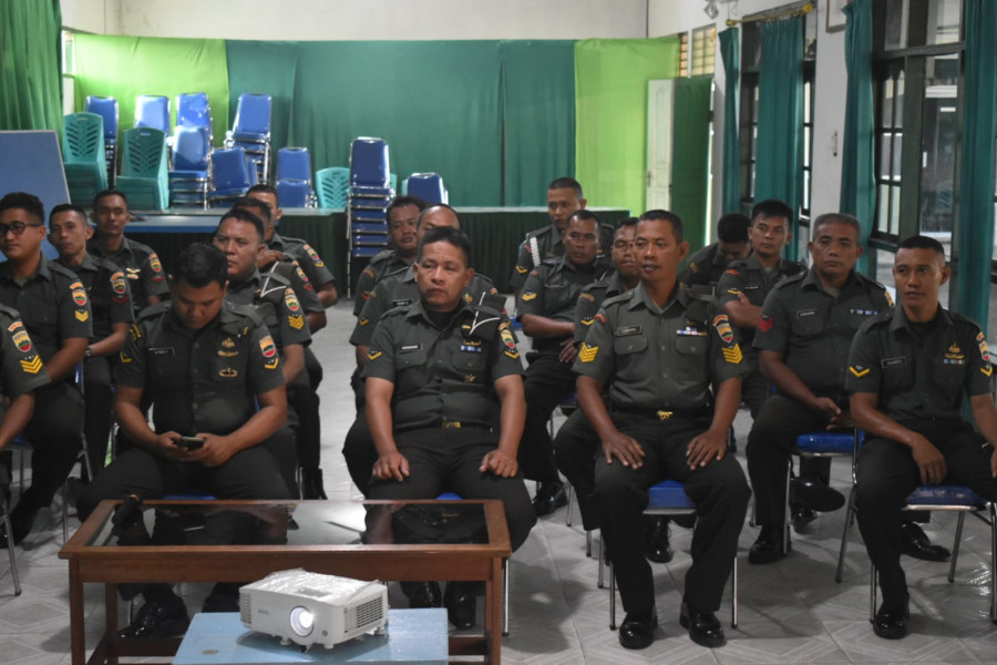 Kodim 0302/Inhu Ikuti Sosialisasi TWP AD Secara Virtual Platform Zoom Meeting Dari Spersad Ditkuad Makodam 1/BB