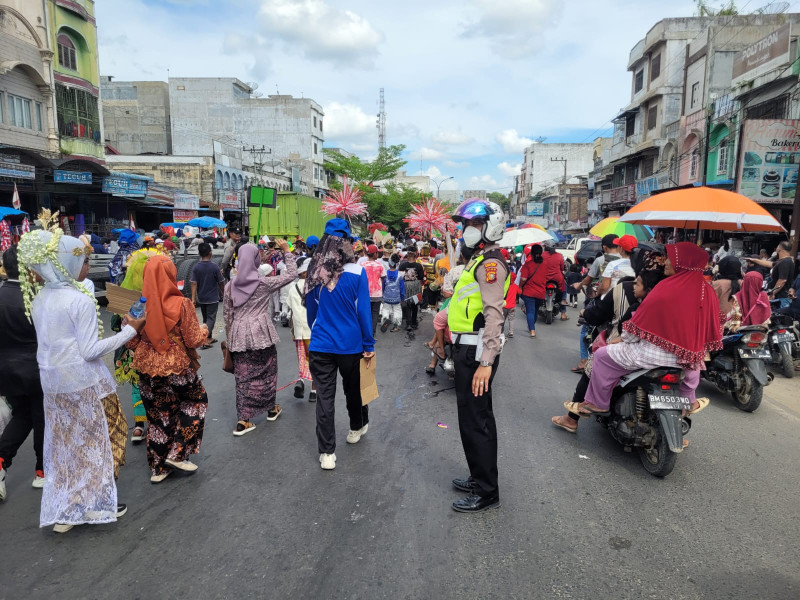 Satlantas Polres Rohil Gelar Pamturlalin Agar Aman dan Tertib
