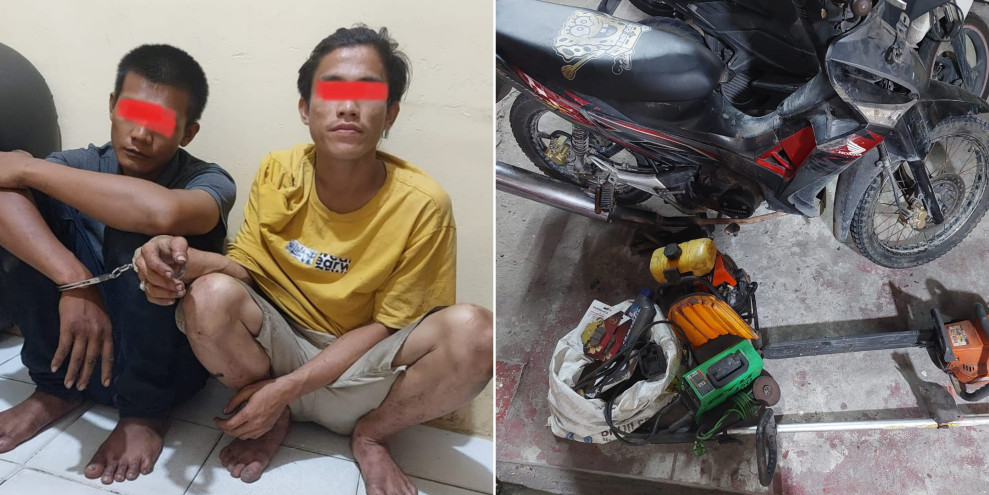 Kurang dari 24 Jam, 2 Orang Pelaku Curat Diamankan Tim Opsnal Polsek Tualang