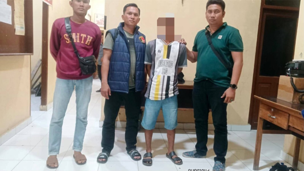 Terduga Pelaku Pembunuhan Keji Seorang Warga Dumai Di Amankan Di Panipahan.