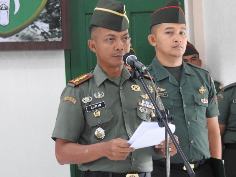 Dandim 0117/Aceh Tamiang Lantik 8 Pejabat Danramil Jajaran