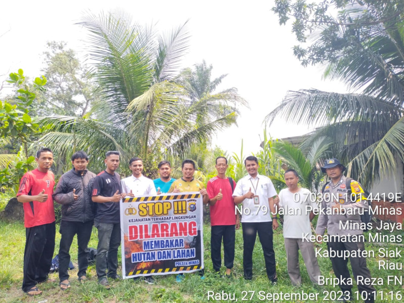 Antisipasi Karhutla, Personil Polsek Minas Polres Siak gencar melakukan patroli Karlahut