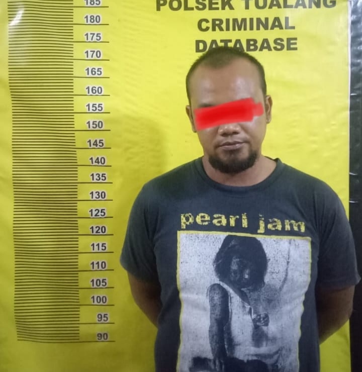 Tim Opsnal Polsek Tualang Amankan Pelaku Narkotika Jenis Sabu-sabu