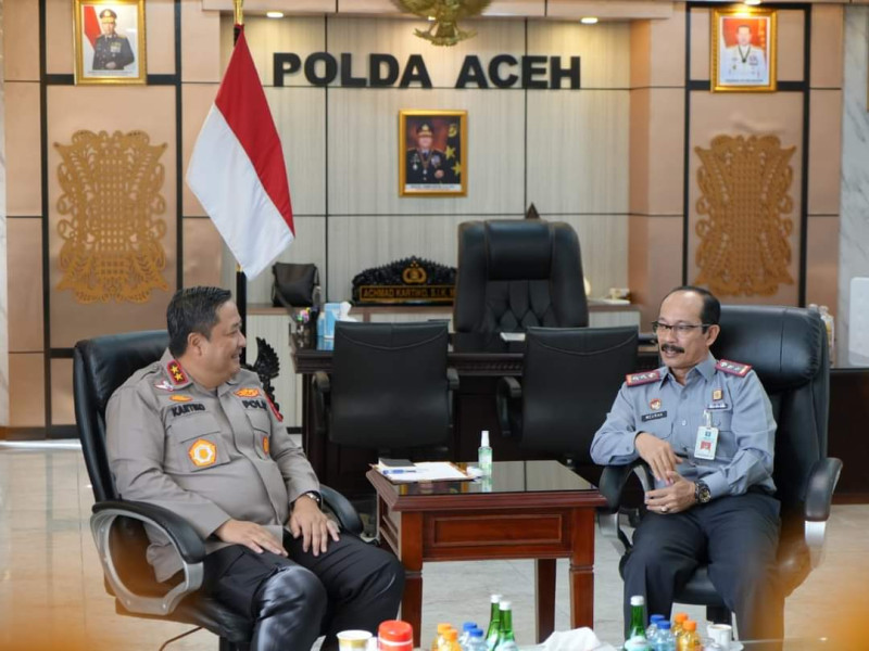 Kapolda Aceh dan Kakanwil Kemenkumham Aceh Bahas Sinergitas