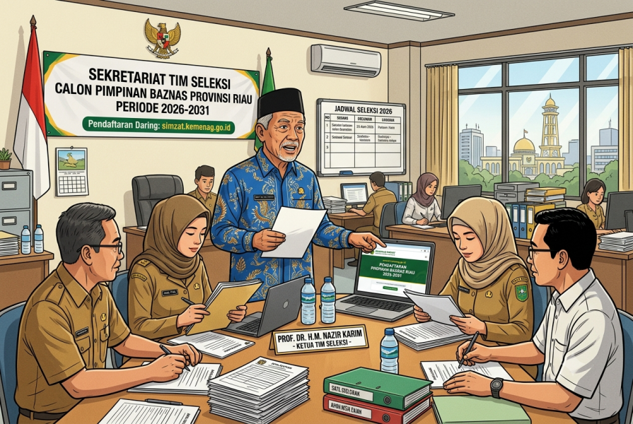 Syarat dan Jadwal Seleksi Calon Pimpinan BAZNAS Provinsi Riau 2026-2031