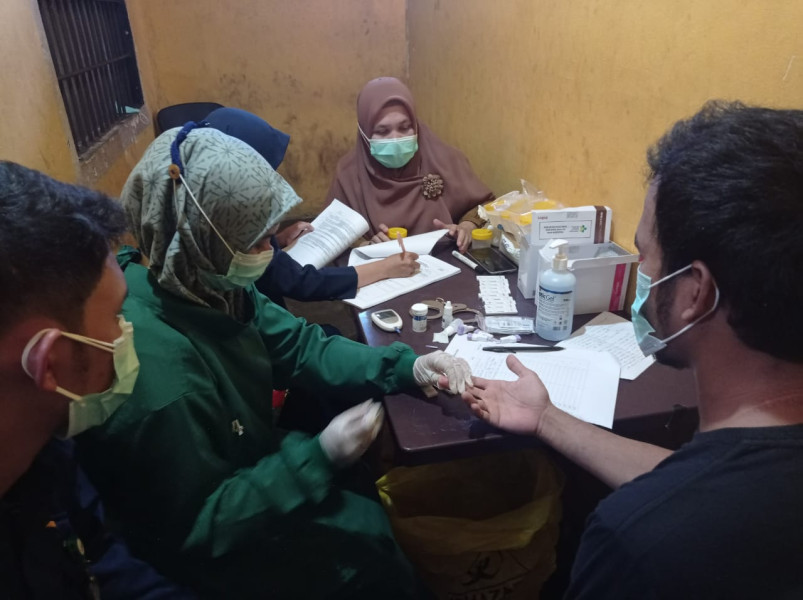 Dalam Rangka HUT Bhayangkara Ke -77, Polsek Tualang gandeng Puskesmas Tualang