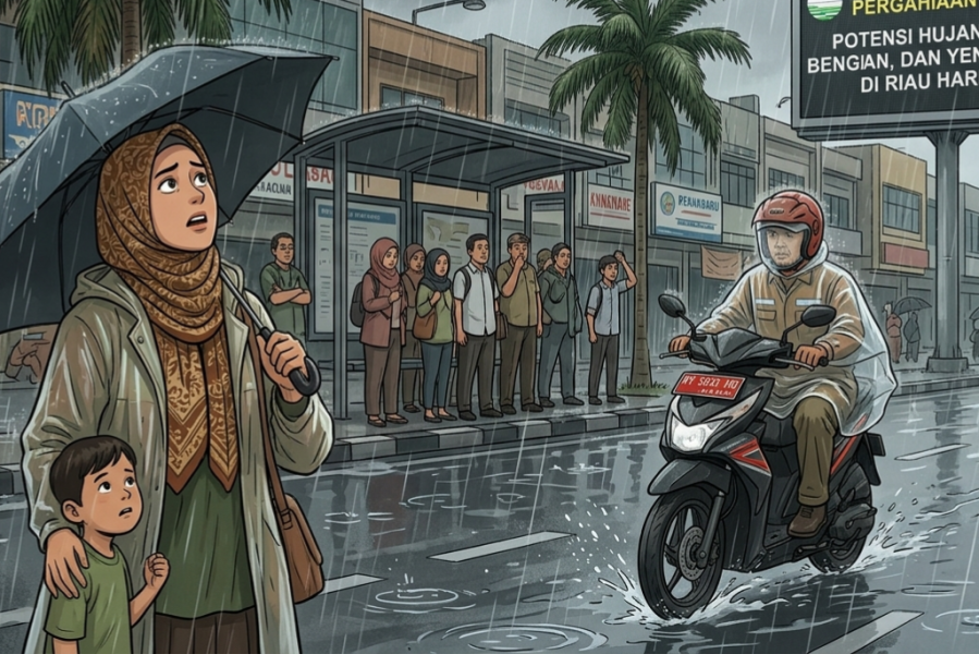 Riau Berpeluang Diguyur Hujan Ringan hingga Malam