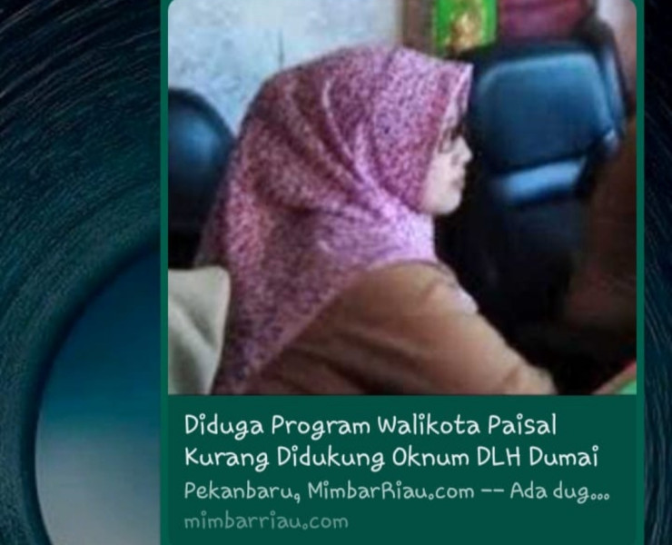 Klarifikasi Gambar Berita 'Diduga Program Walikota Paisal Kurang Didukung Oknum DLH Dumai'
