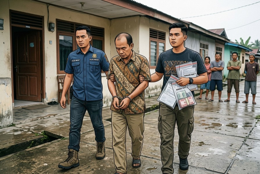 Tertipu Janji Lolos Seleksi Polri, Warga Meranti Rugi Rp307 Juta, Pelaku Ditangkap