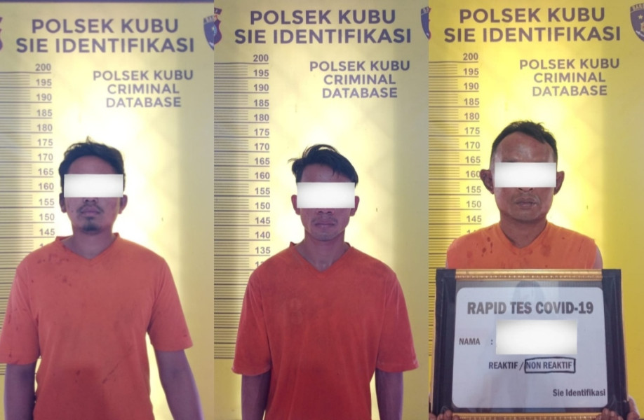 Polsek Kubu Ciduk 3 Pembobol Ruko di Kubu dalam Persembunyiannya di Kota Dumai