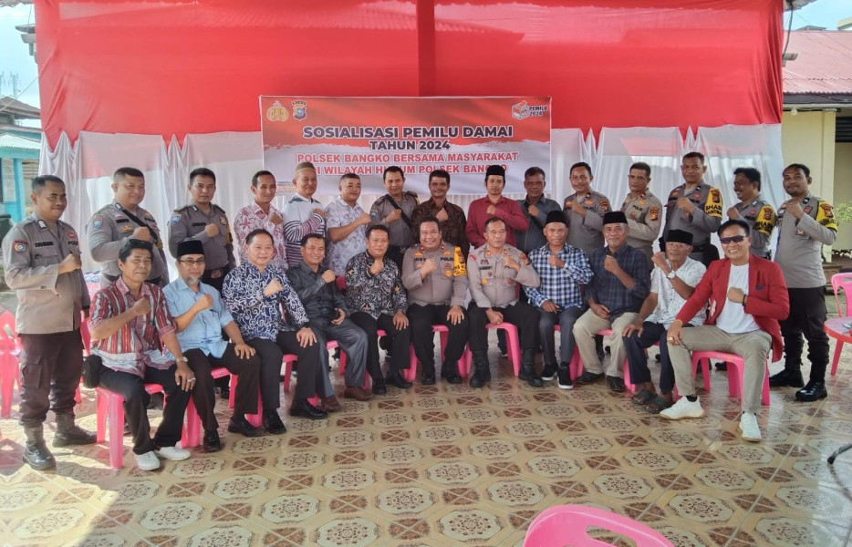 Cooling System dalam Rangka Sosialisasi Pemilu Damai, Kapolsek Bangko Sosialisasi Bersama Tokoh Masyarakat